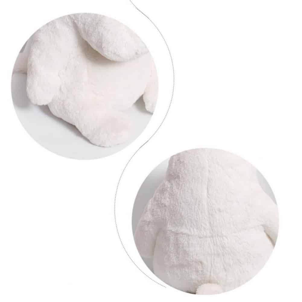 Peluche oreiller hippopotame blanc doux confort maison