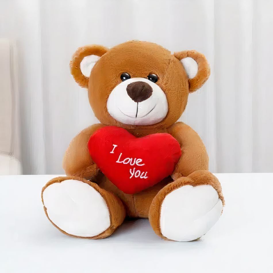 Peluche ours brun câlin doux enfant chambre cosy