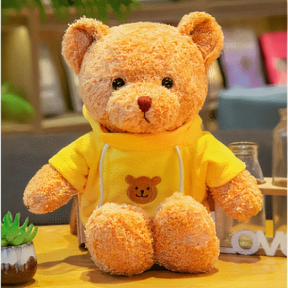 Peluche ours doux avec pull confortable câlin chaleureux