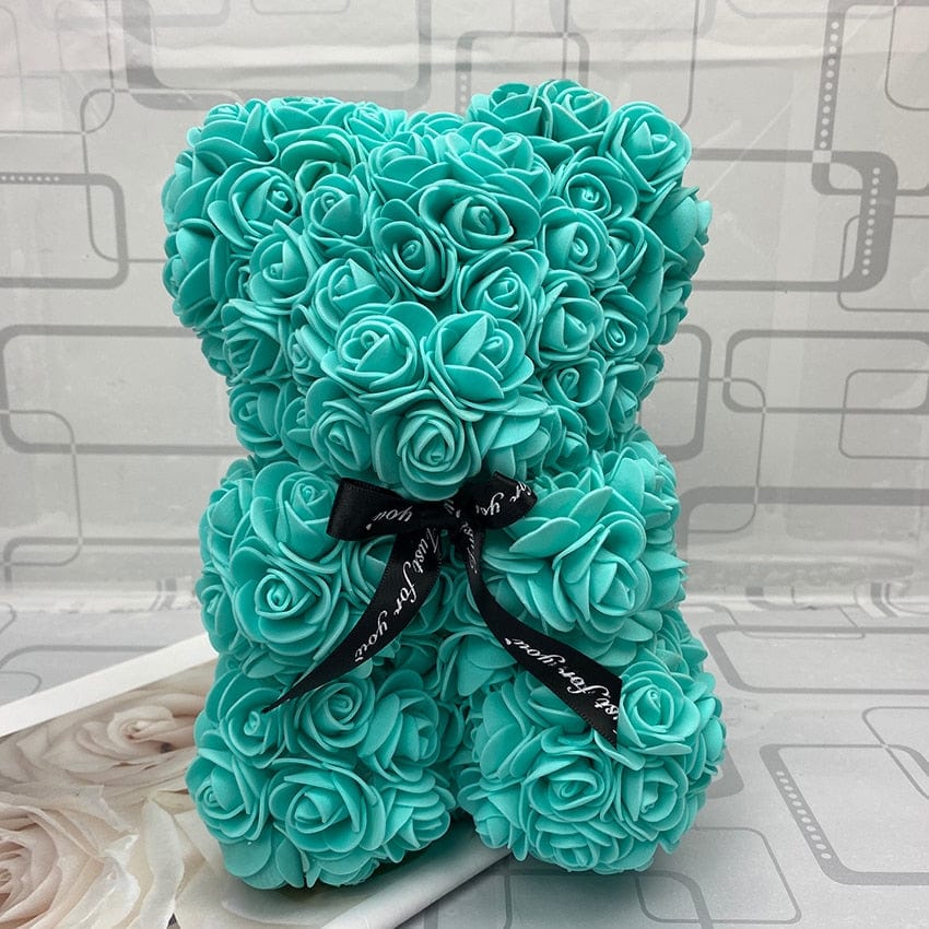 Peluche ourson en rose bicolore Saint-Valentin