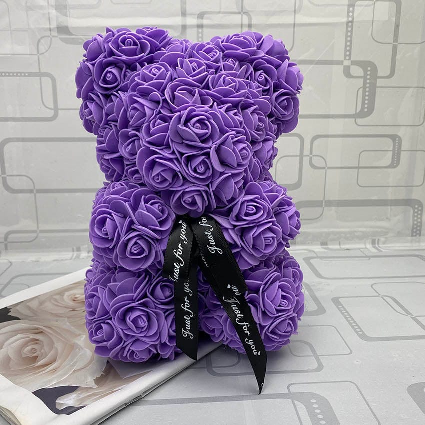 Peluche ourson en rose Saint-Valentin