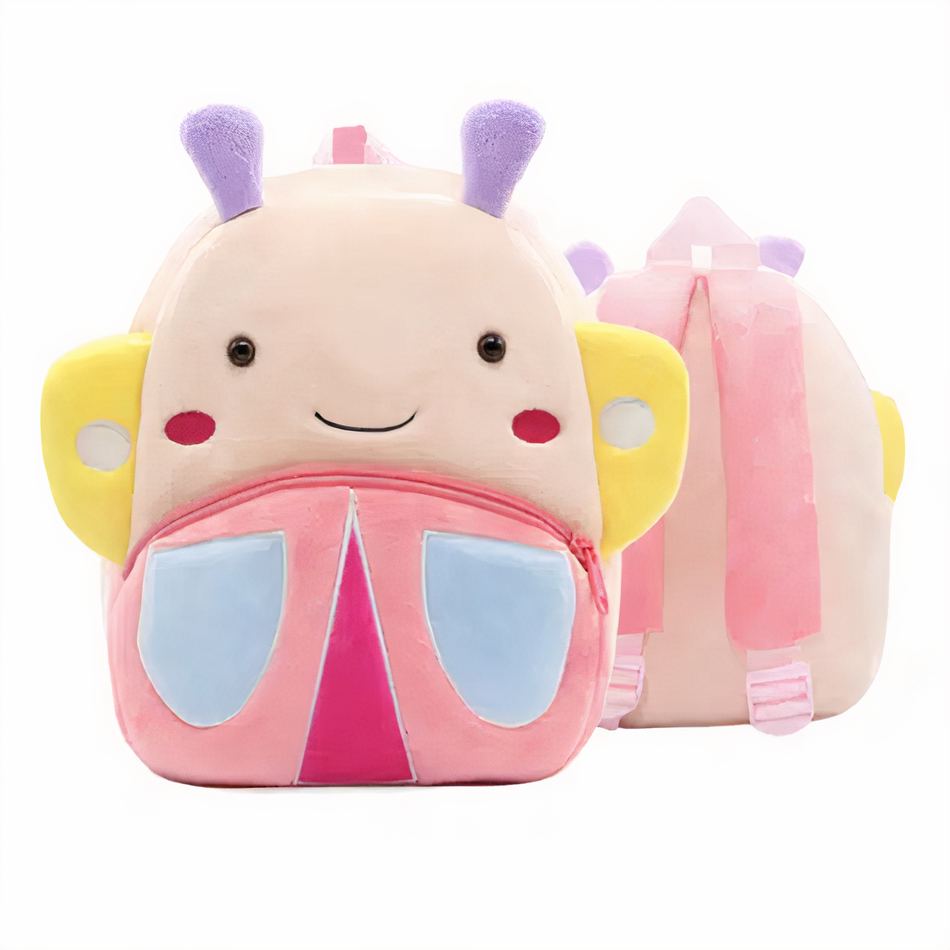 Peluche papillon doux sac à dos enfant coloré fun