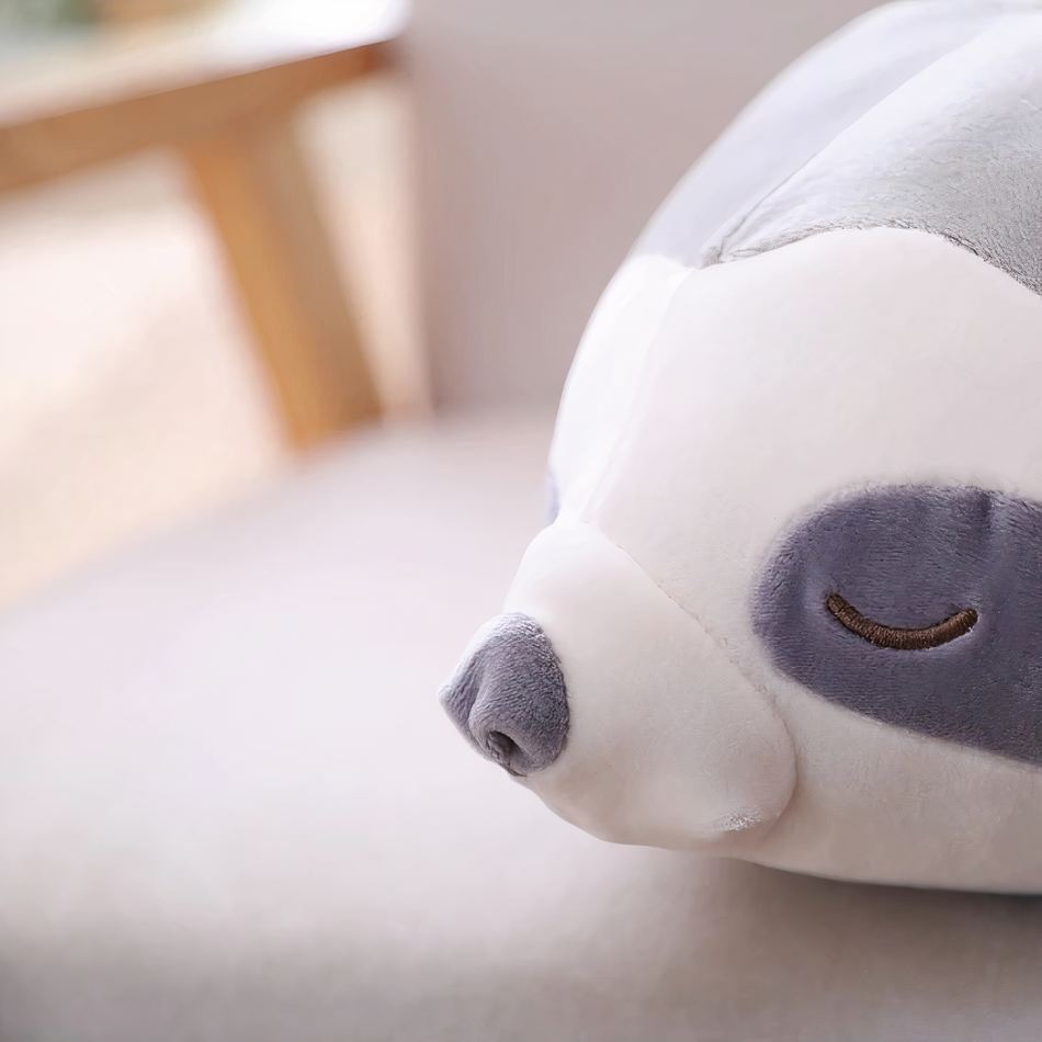 Peluche paresseux gris doux enfant cocooning hiver