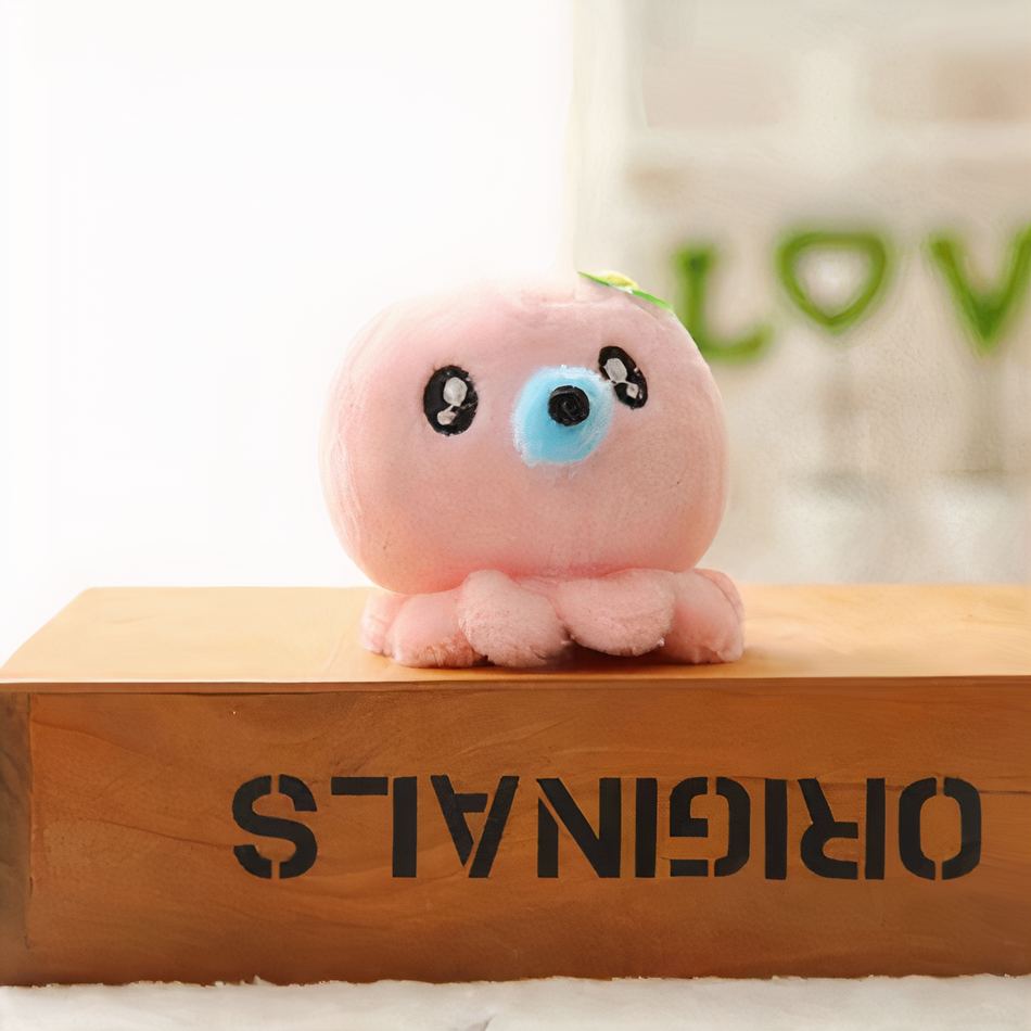 Peluche pieuvre mignonne porte-clés rose kawaii douce