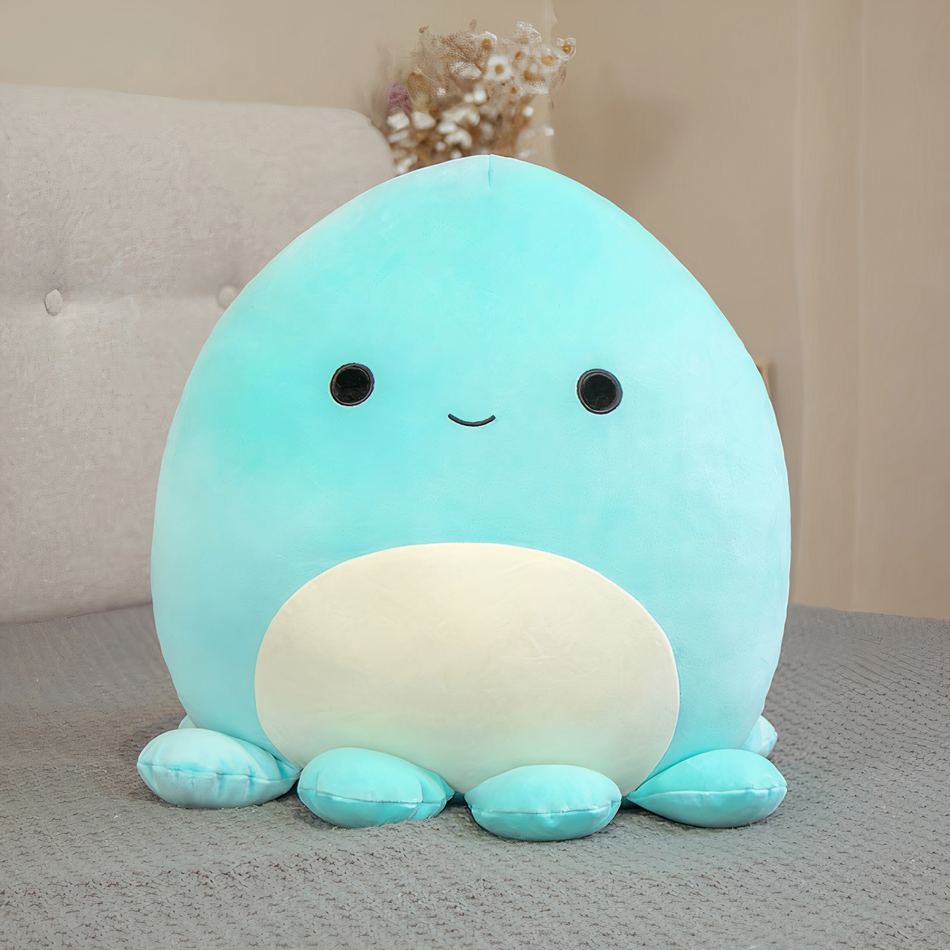 Peluche pieuvre oreiller doux confort maison cocooning