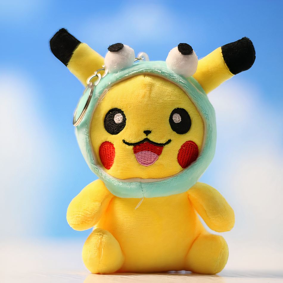 Peluche Pikachu porte-clés chapeau enfant Pokémon doux