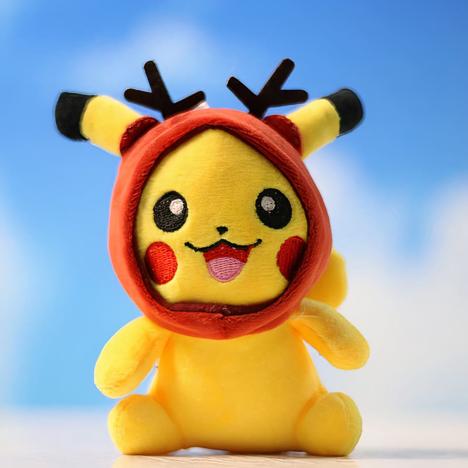 Peluche Pikachu porte-clés chapeau enfant Pokémon doux