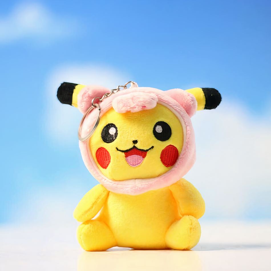Peluche Pikachu porte-clés chapeau enfant Pokémon doux
