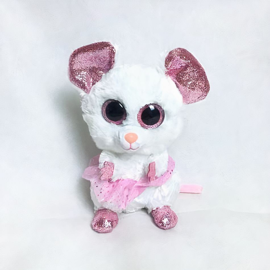Peluche souris grise douce enfant câlin compagnon