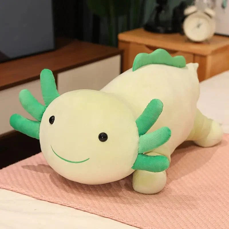Peluche squishmallow axolotl coloré