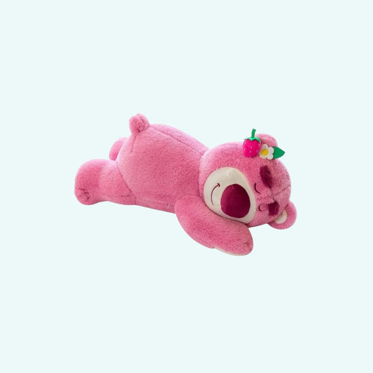 Peluche ours rose oreiller doux câlin chambre enfant