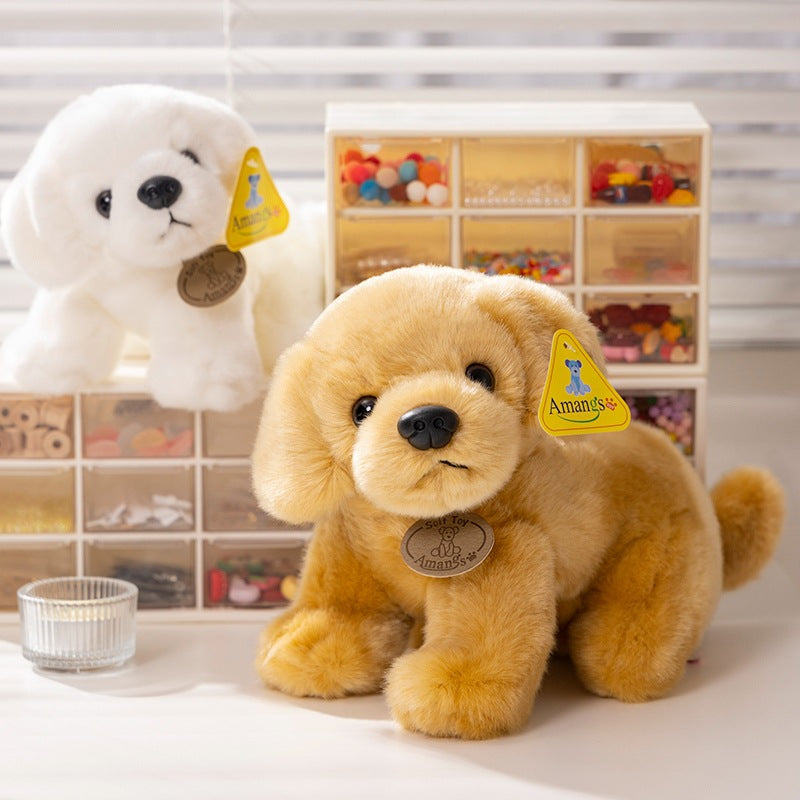 Peluche chien golden retriever doré mignonne
