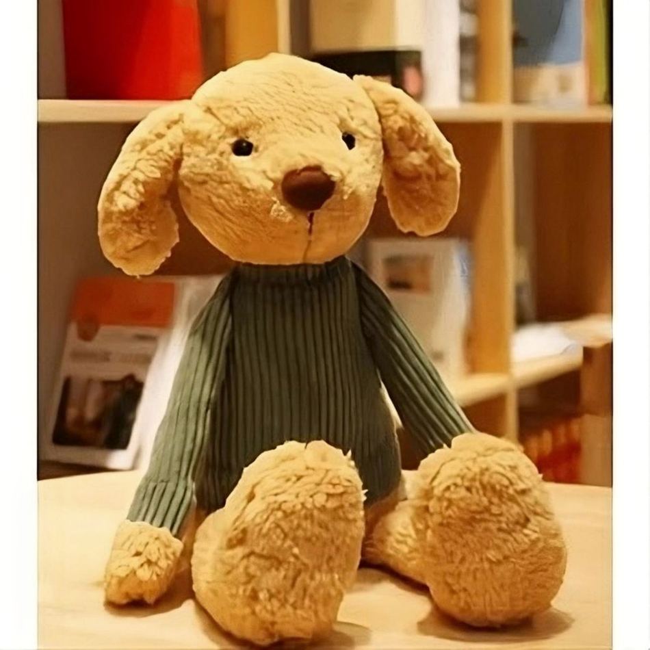Peluche chien doux compagnon câlin enfant hiver