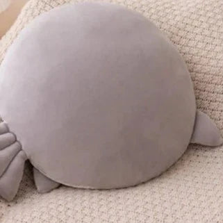 Peluche squishmallow poisson ballon gris