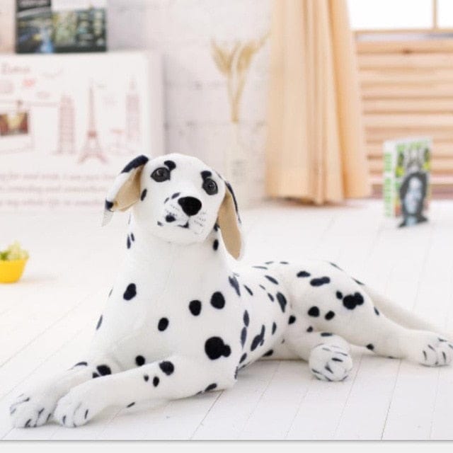 Chien en Peluche Géant  Dalmatien | Peluche World Couché