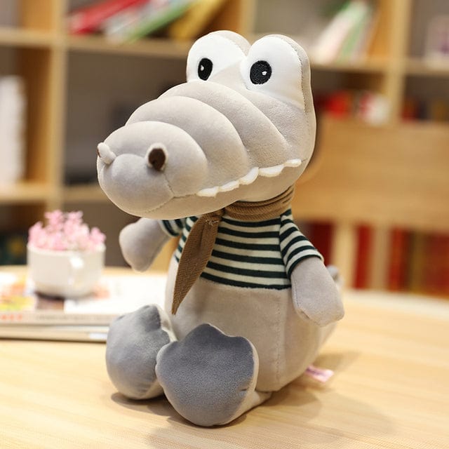 Crocodile Peluche Doudou  Gator | Peluche World 30 cm / Gris