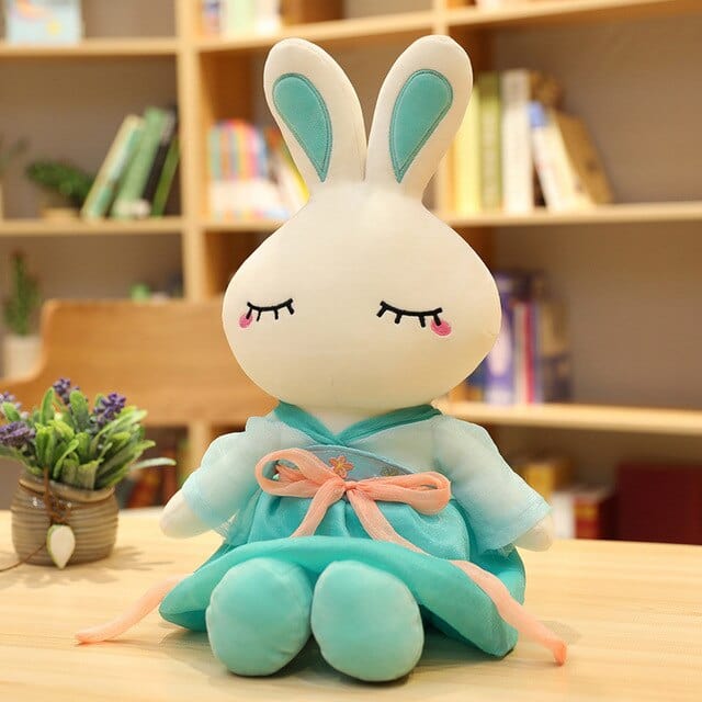 Gros Lapin Peluche  Vivi | Peluche World Bleu Yeux Fermé