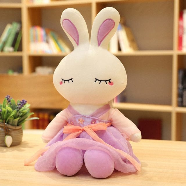 Gros Lapin Peluche  Vivi | Peluche World Mauve Yeux Fermé