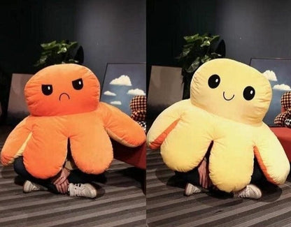 La pieuvre géante - peluche réversible