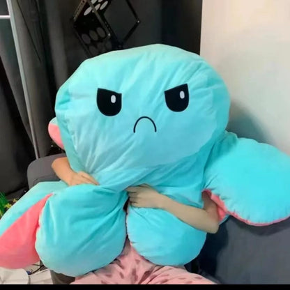 La pieuvre géante - peluche réversible