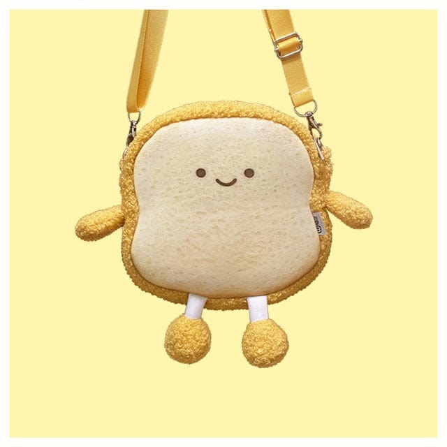 Le toast - sac à bandoulière en peluche