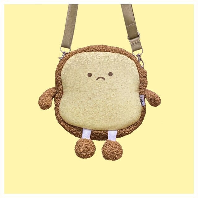 Le toast - sac à bandoulière en peluche