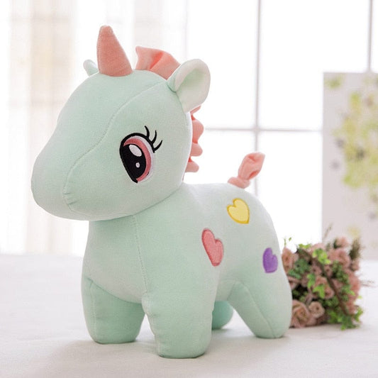 Licorne En Peluche Bleu Vert  Daisy | Peluche World 35 cm