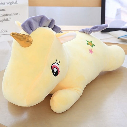 Licorne En Peluche Jaune  Crystal | Peluche World 35 cm