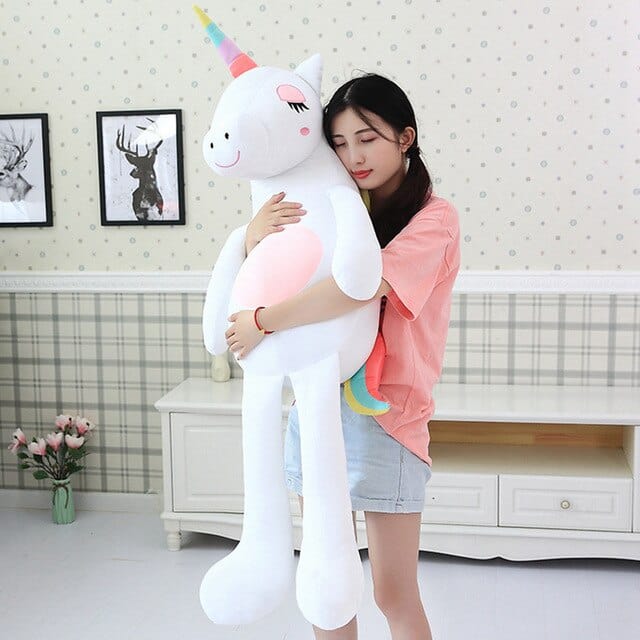 Licorne Géante Blanche  Féerie | Peluche World 60 cm