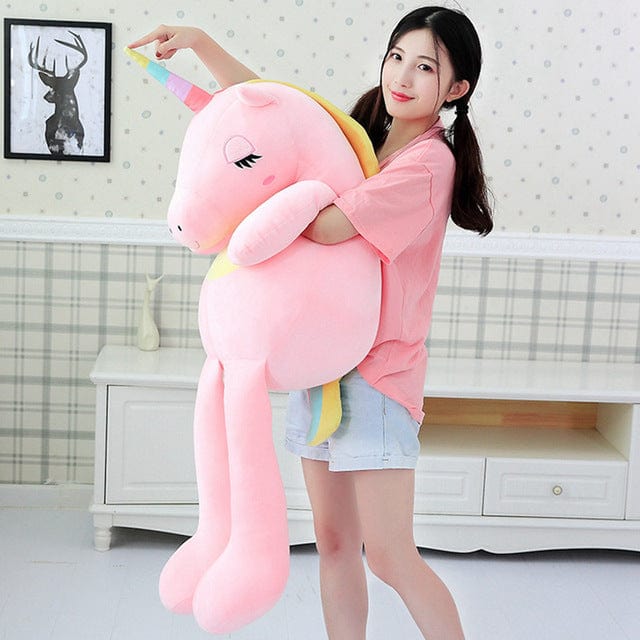 Licorne Géante Rose  Dreamy | Peluche World 60 cm