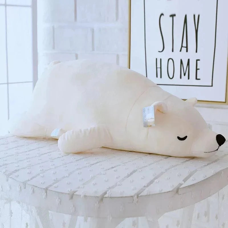 Ours en peluche géant blanc et habillé
