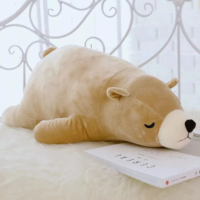 Ours en peluche géant brun et habillé