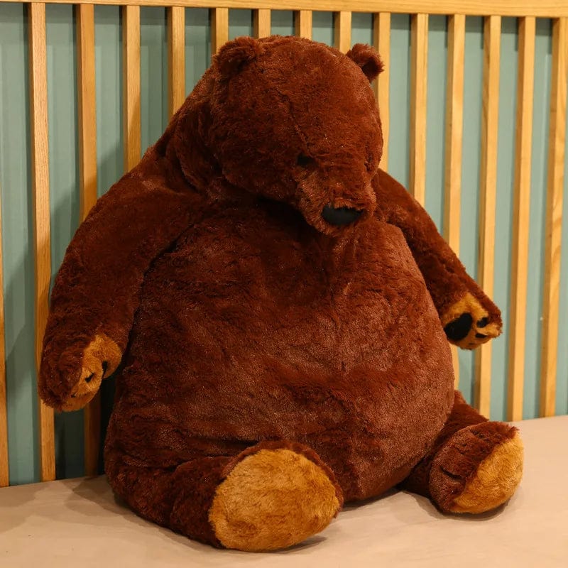 Ours en peluche géant marron et glouton