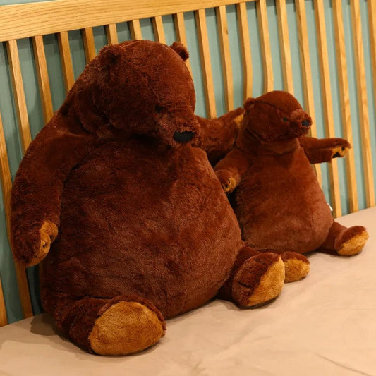 Ours en peluche géant marron et glouton