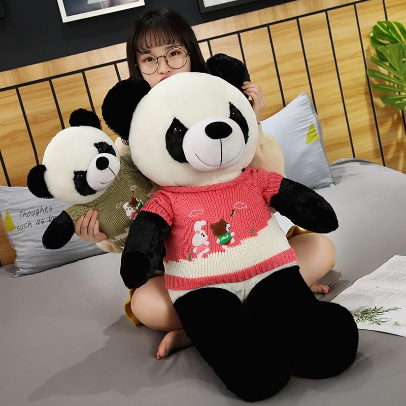 paluche panda pull rose | Peluche World