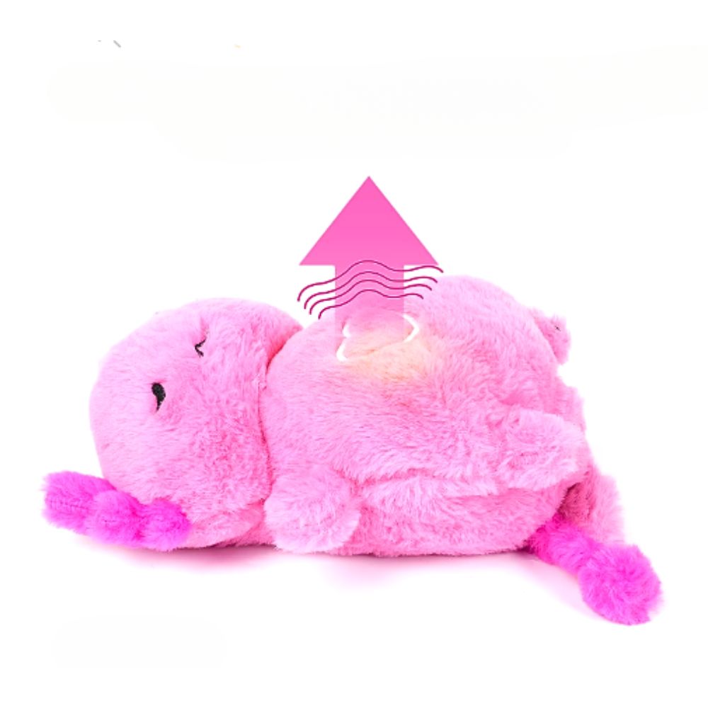Peluche axolotl rose douce veilleuse musicale enfant