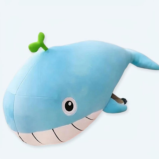 Peluche baleine bleue pastel douce oreiller marin cozy