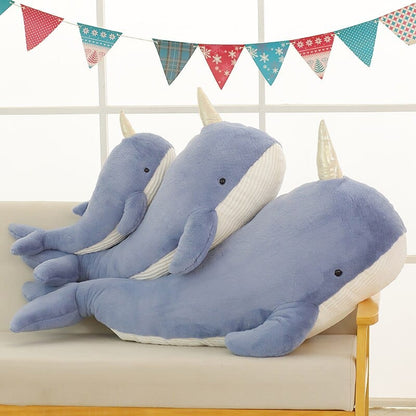 Peluche baleine géante à corne
