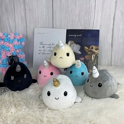 Peluche baleine licorne blanche douce univers magique