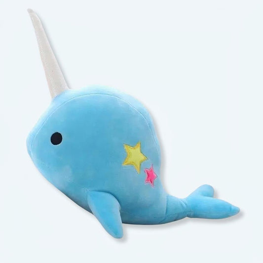 Peluche baleine licorne bleue douce enfant rêveur