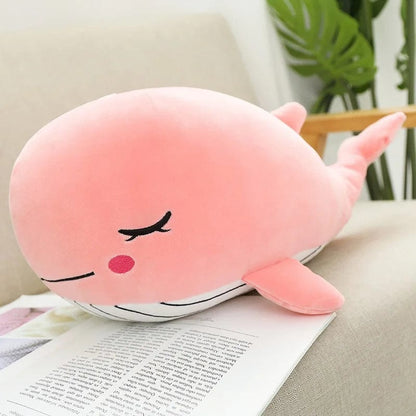 Peluche baleine rose aux joues rouges