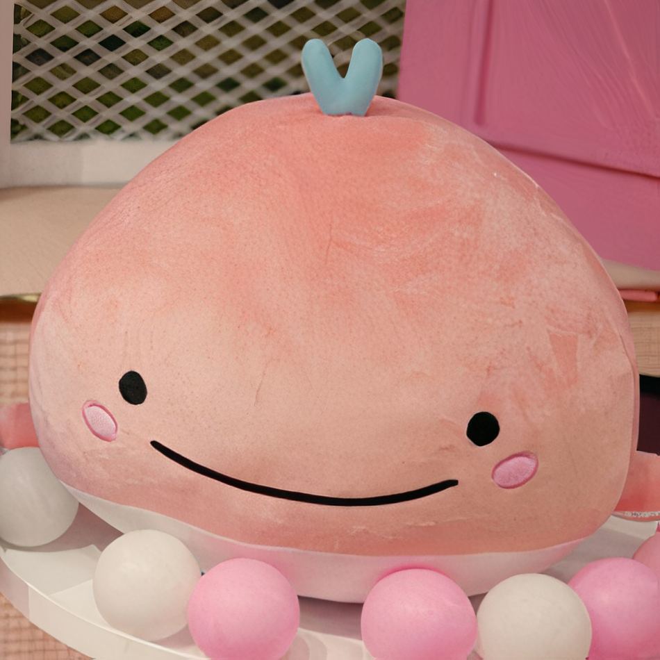 Peluche baleine rose moelleuse océan câlin enfant