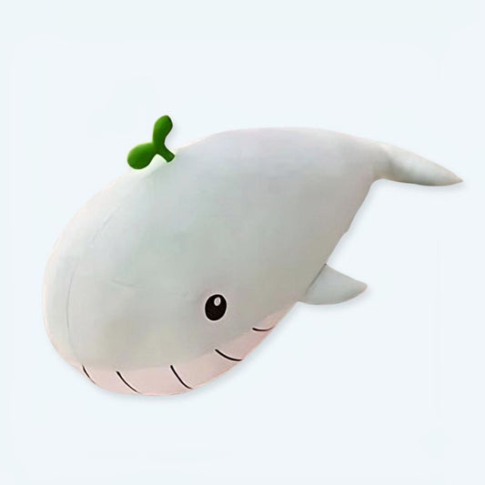 Peluche baleine vert pastel oreiller doux câlin océan