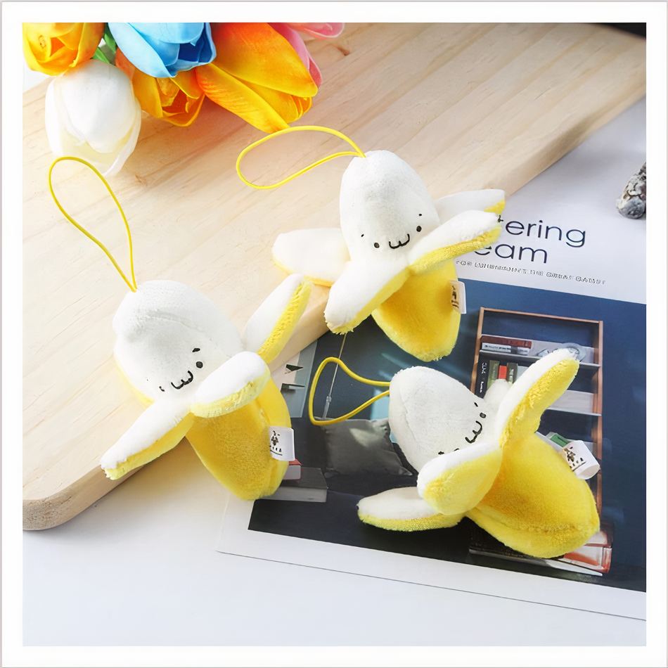 Peluche banane jaune amusante douce et originale