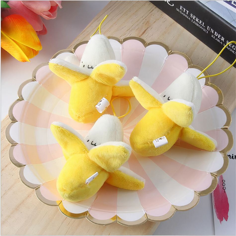 Peluche banane jaune amusante douce et originale