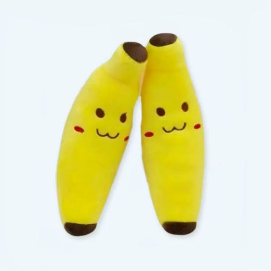 Peluche banane sourire jaune fruit doux câlin enfant