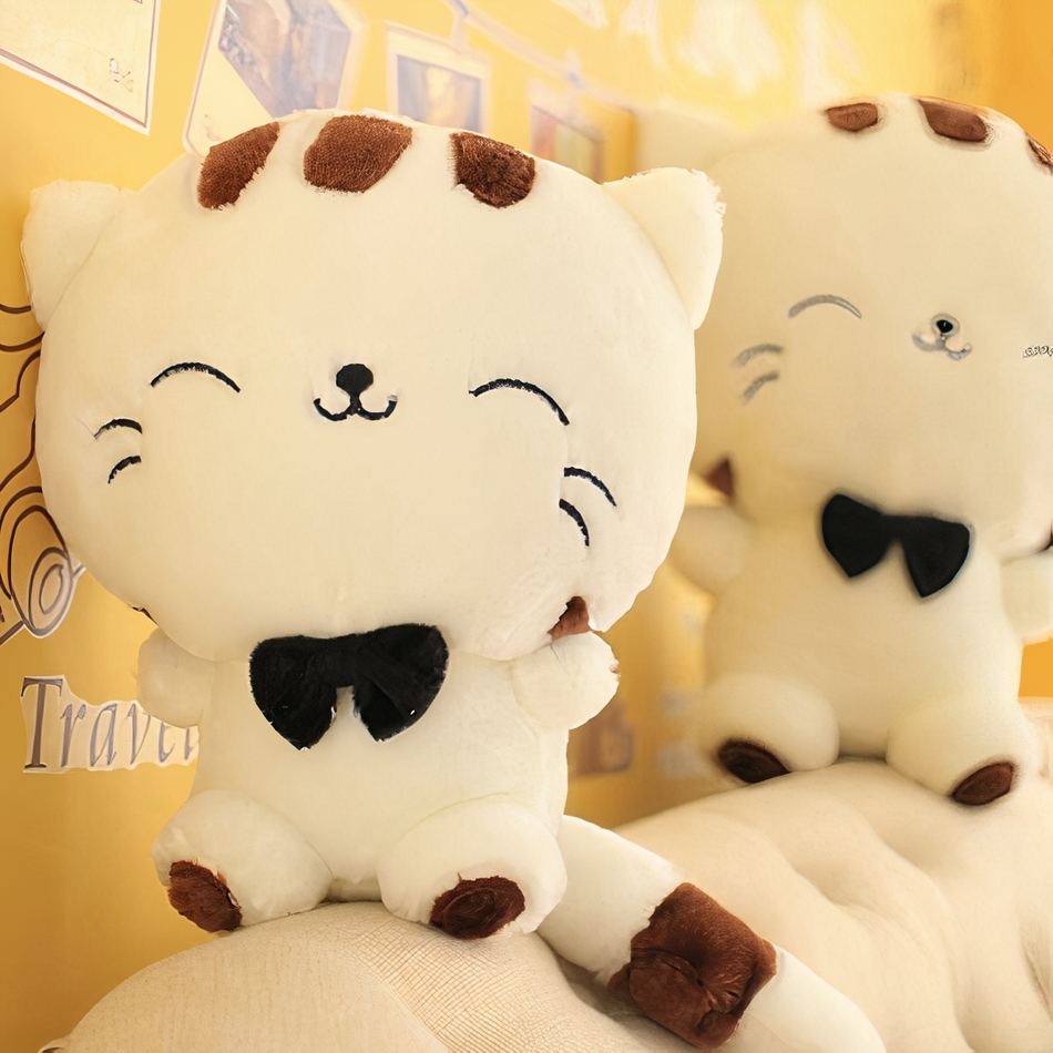 Peluche chat jaune petit
