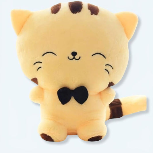 Peluche chat jaune petit