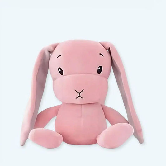 Peluche lapin rose longues oreilles
