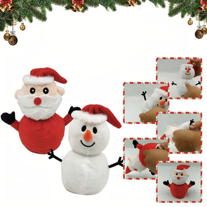 Peluche bonhomme de neige Noël réversible doux chaleureux
